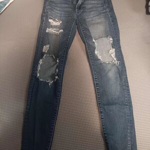 American Eagle Outfitters Distressed Blue Jeggings